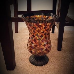 Mosaic Tiled Hurricane Vase